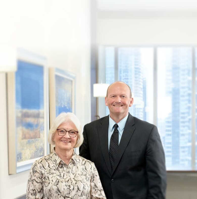 Photo of Geri Markvoort, Board Chair, and Darwin Bozek, President and Chief Executive Officer