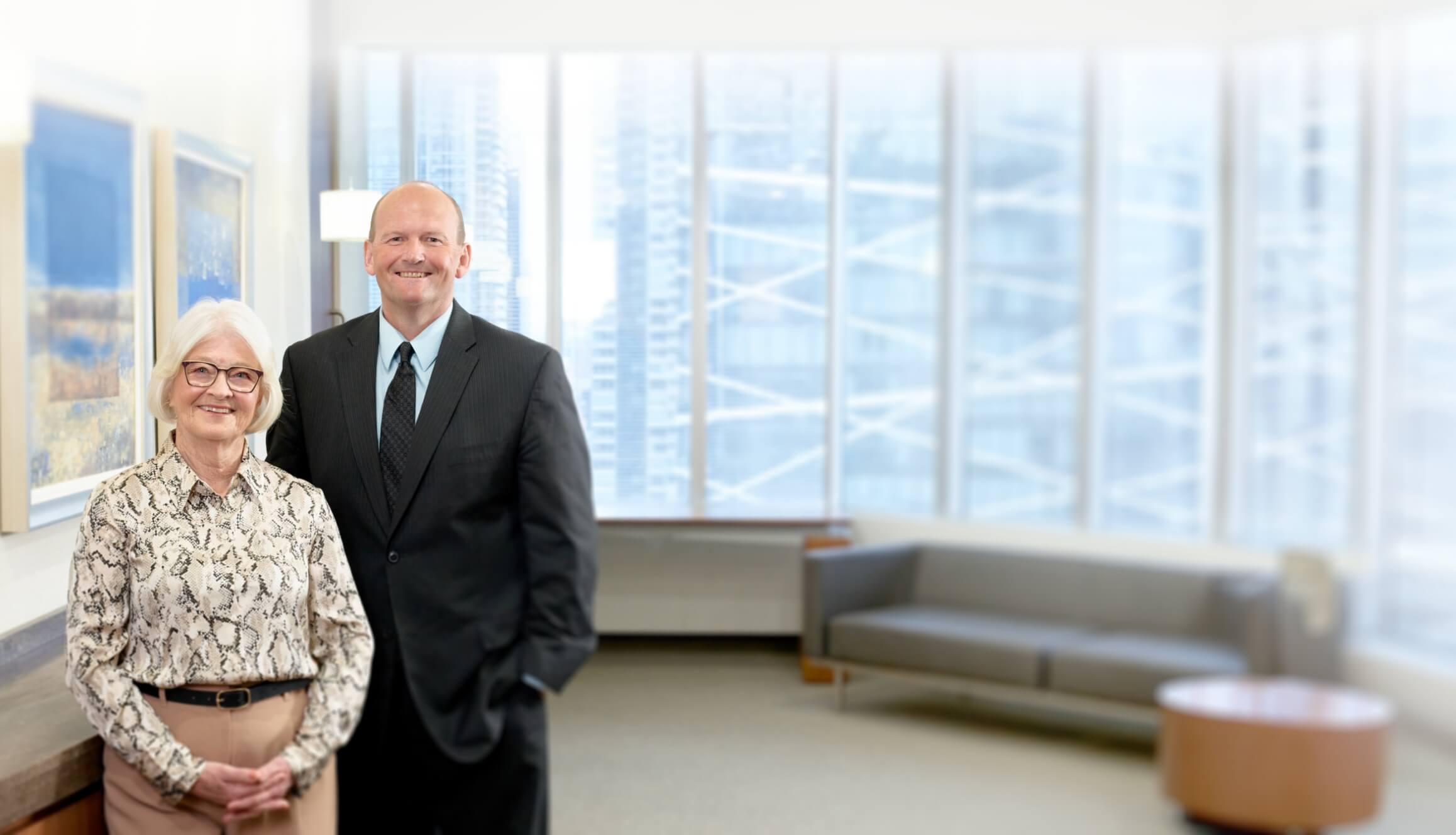 Photo of Geri Markvoort, Board Chair, and Darwin Bozek, President and Chief Executive Officer